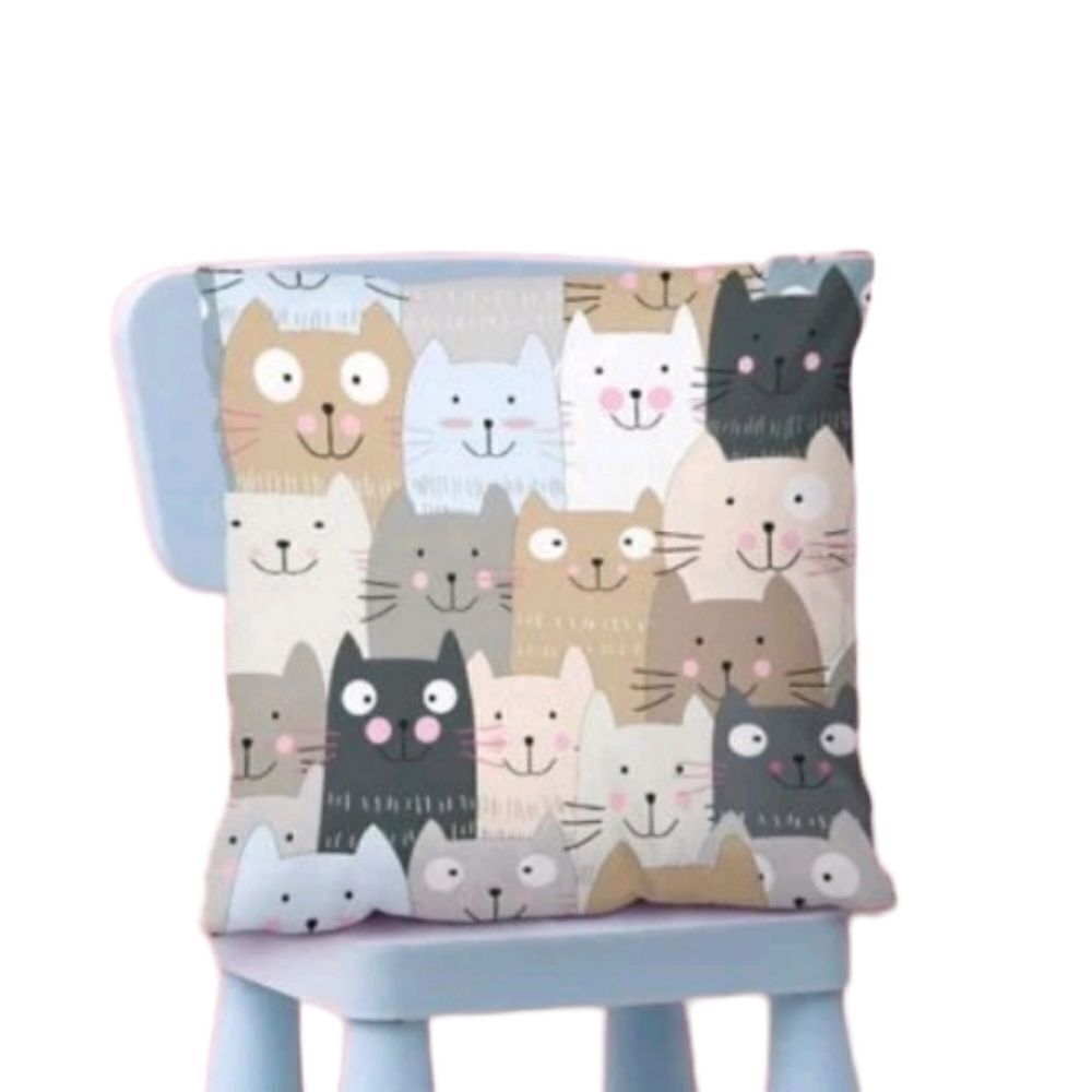 Cat Pattern Pillow Cover - Picture 5 of 5